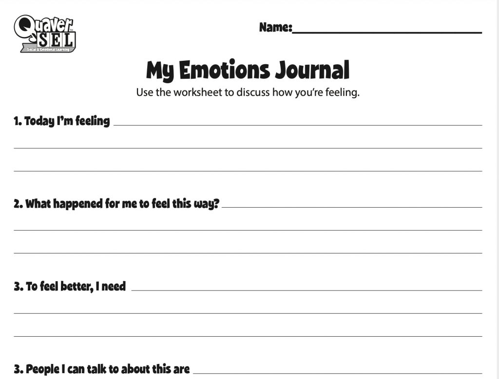 QuaverSEL_My_Emotions_Journal – QuaverEd My Emotions Journal worksheet