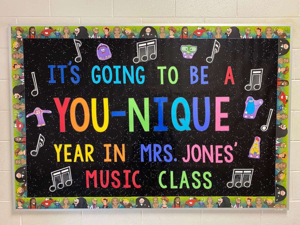 Image of Jones’ “You-Nique” bulletin board