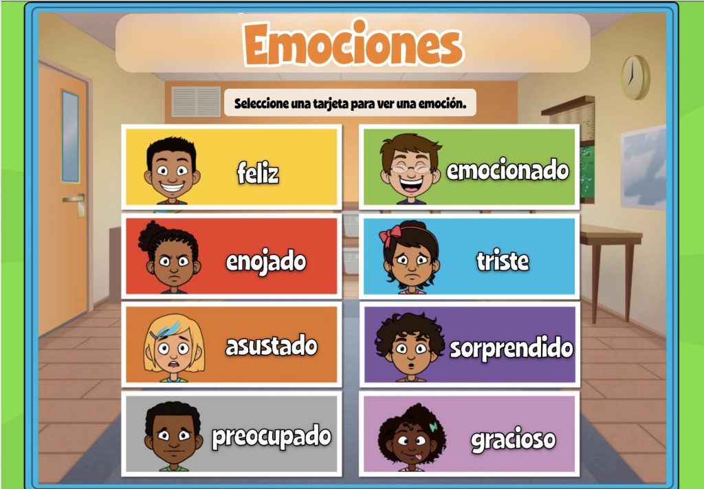 Emotions Activity for Pre-K Student in Spanish