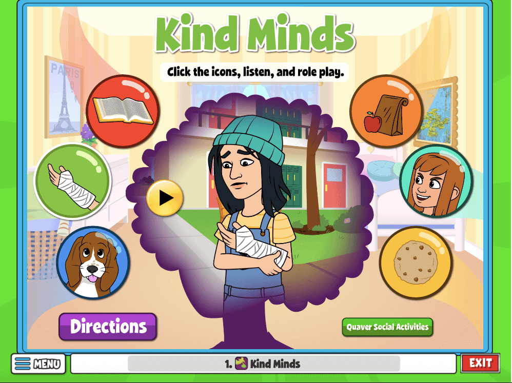 In this activity, students will listen to each scenario before acting out how they would express empathy and kindness in that situation.