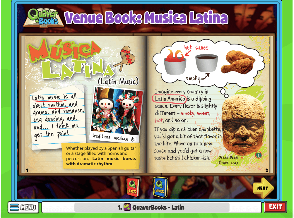 Venue Book Musica Latina is an activity on rhythm, romance and dance. Students can learn about the dynamic music style!