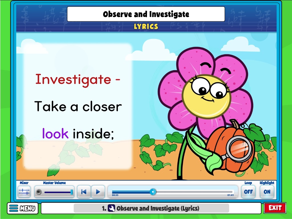 Animated Song about Observing and Investigating the world around you- Click to Play