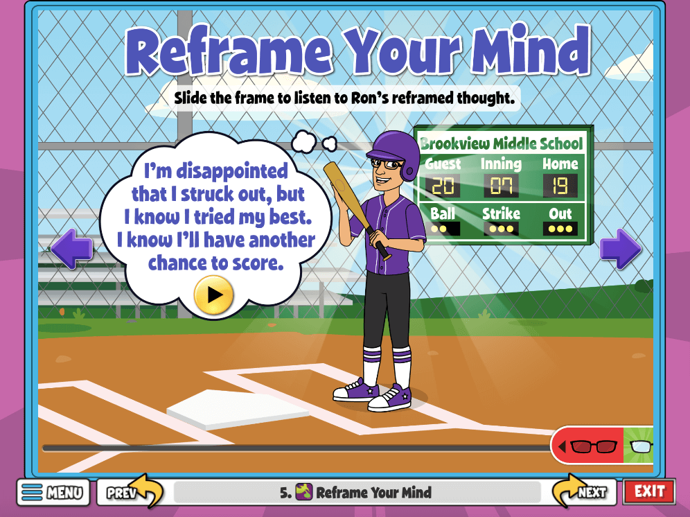 Quaver SEL Reframe Your Thoughts, Ron's Positive View 