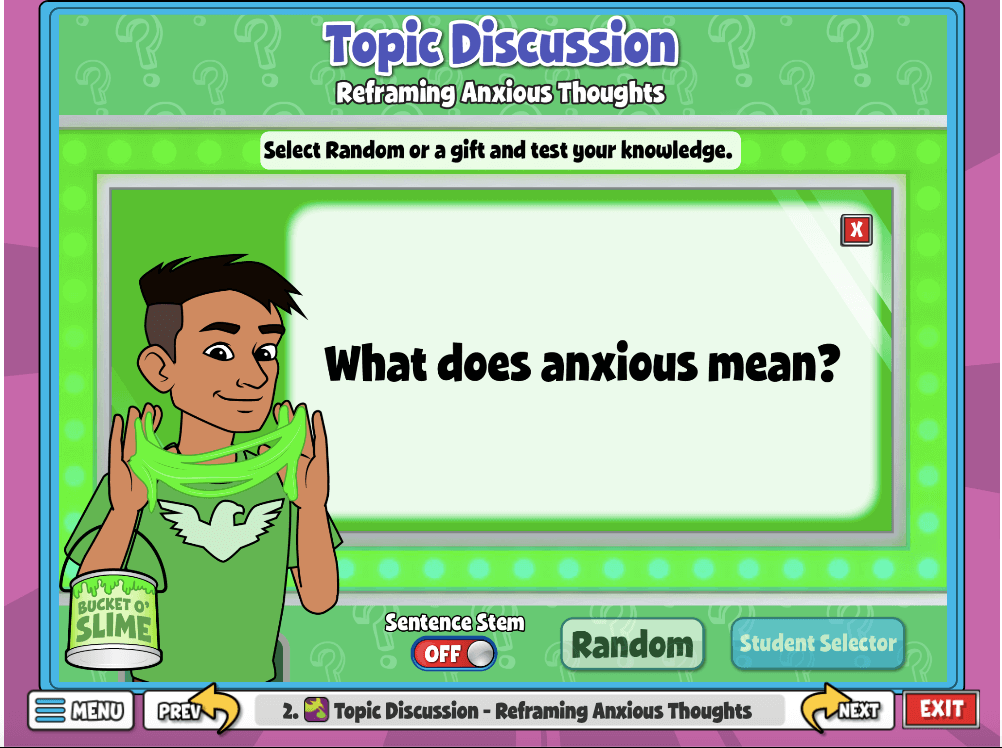 Reframe Anxious Thoughts, Topics Discussion, "What Does Anxious Mean?"