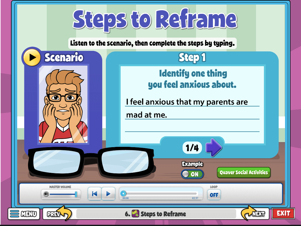 Quaver SEL Steps to Reframe