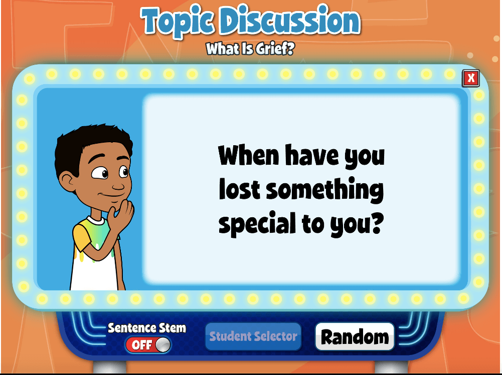 In this activity, students discuss the topic "When you have lost something special to you?"  to help explore students’ prior knowledge.