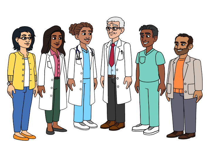 QuaverHealth Adult Characters