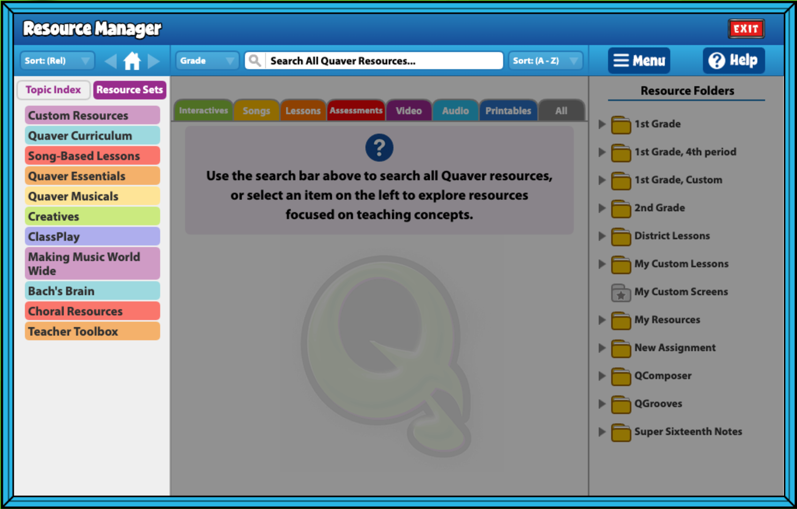 Resource-manager-resource-sets – QuaverEd