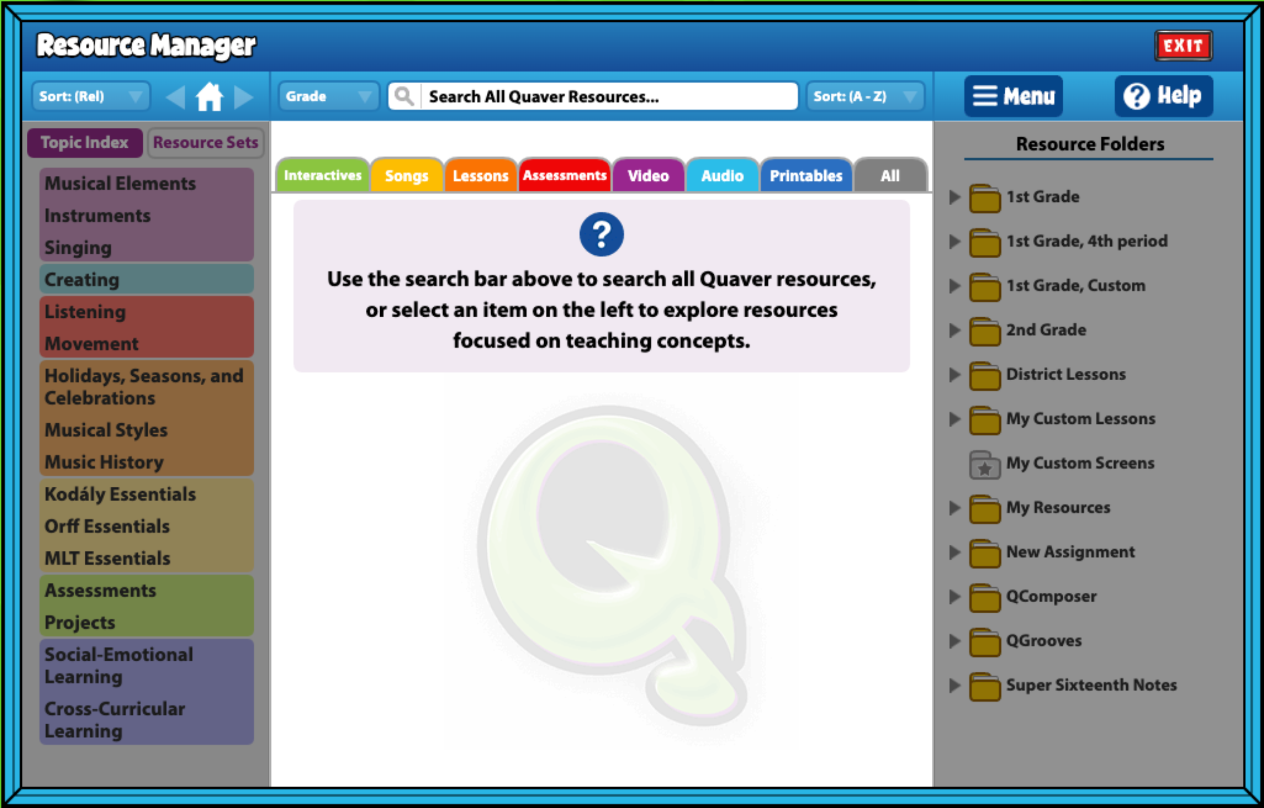 Resource-manager-search-and-tabs – QuaverEd