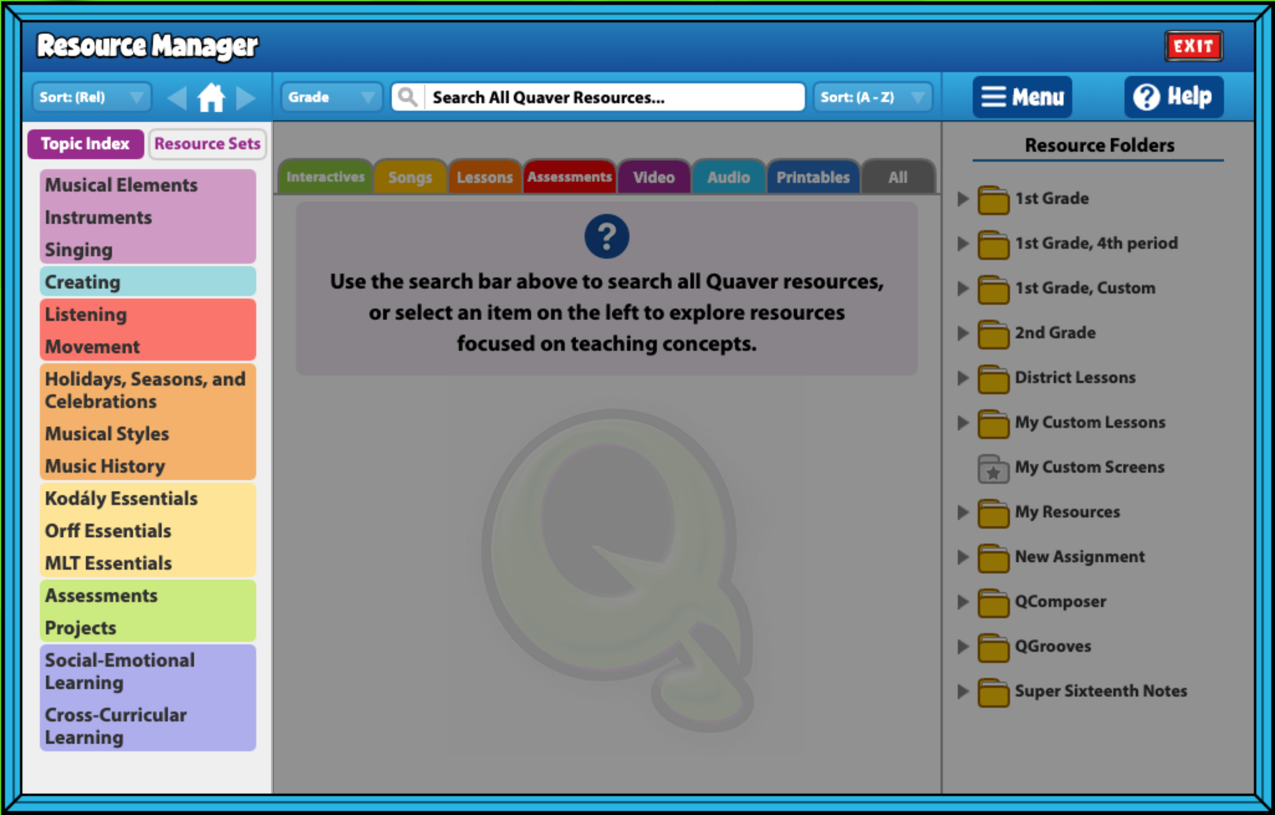 Resource-manager-topic-index – QuaverEd