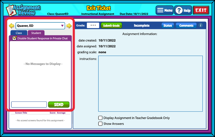 QuaverHealthPE_ProductSupport_StudentAdmin_Chat_AssignmentReview – QuaverEd