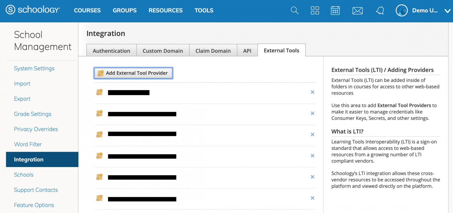 Schoology Integration