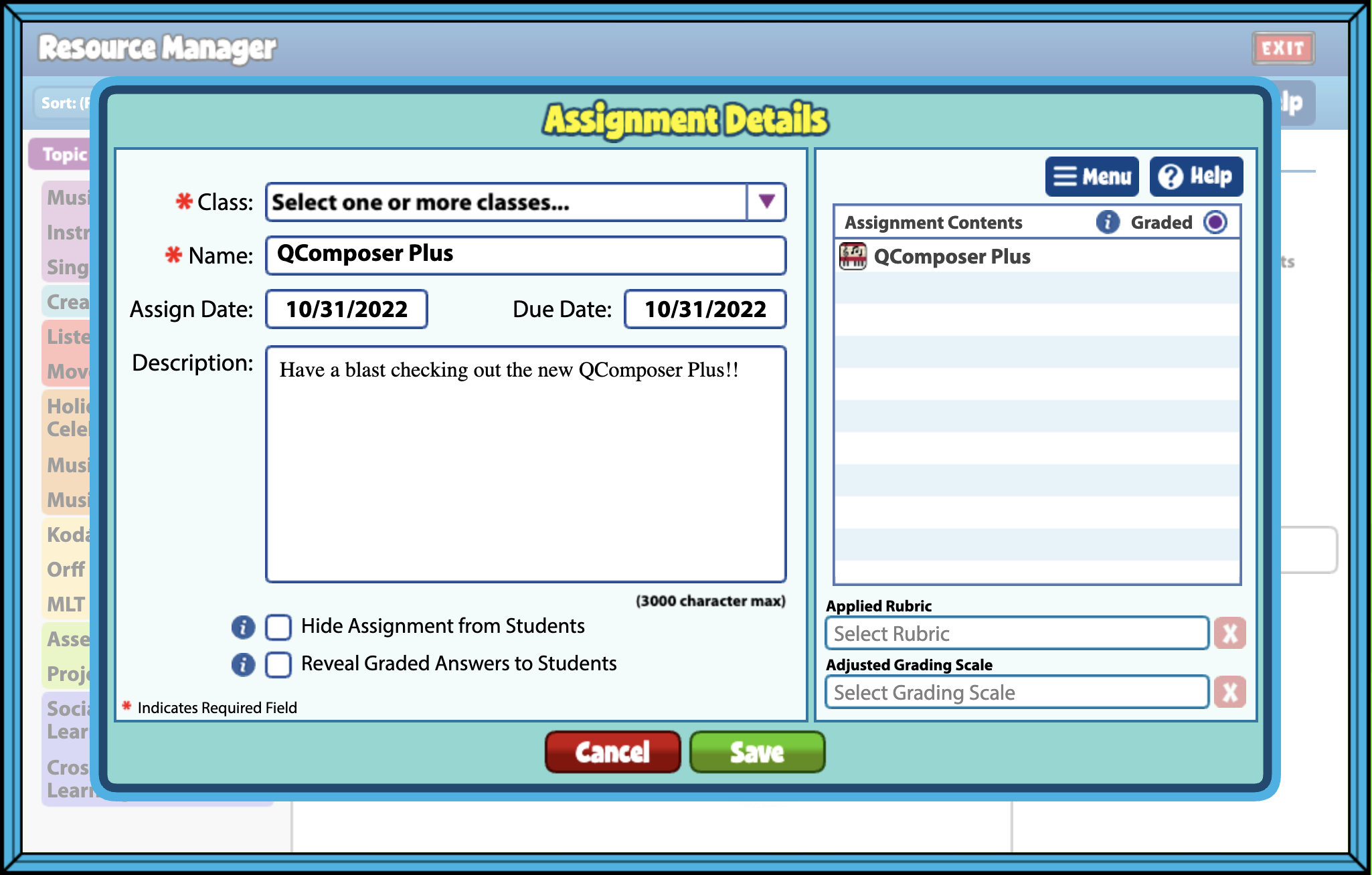 QuaverMusic_Product Support_QComposerPlus_HowtoAssign – QuaverEd
