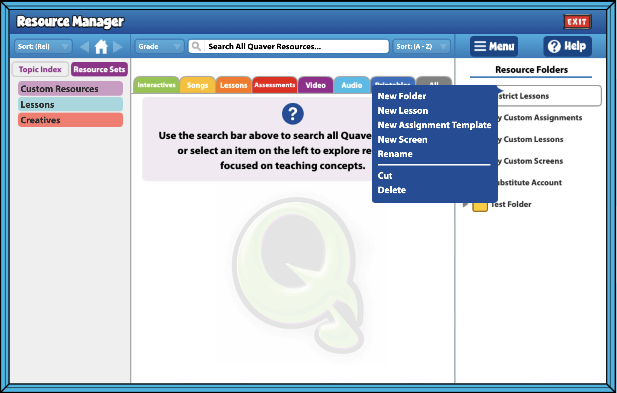 QMICProductSupport_ResourceManager_Folders – QuaverEd