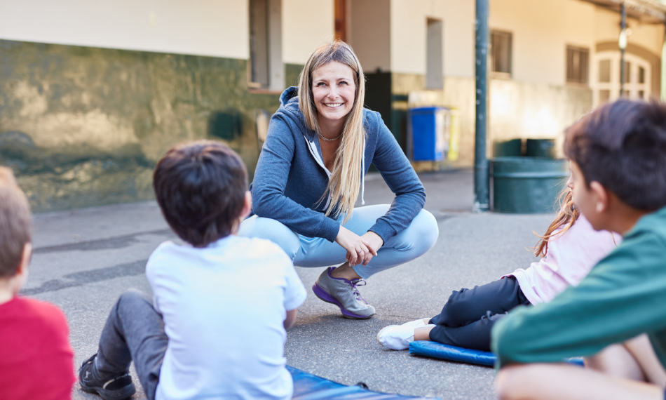 Quaver Health PE teacher with her students