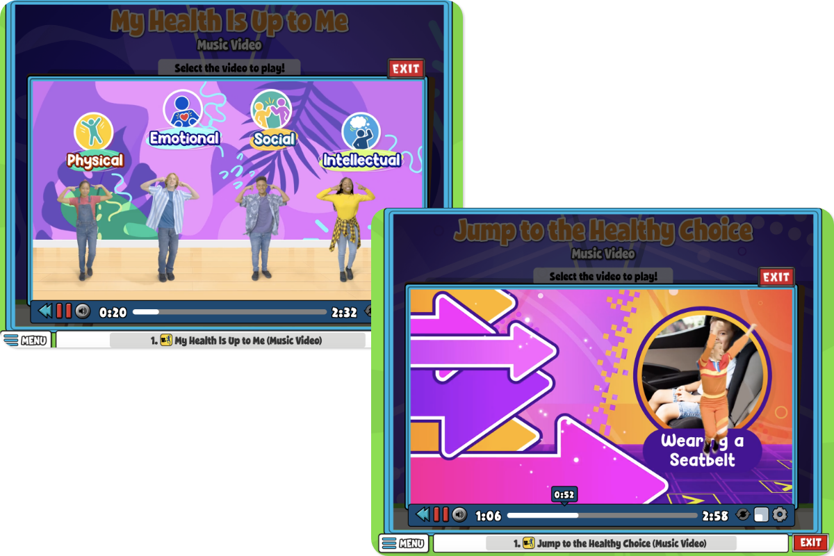 Movement-Videos_QuaverHealthPE_Coming-Soon – QuaverEd Screen shots from new movement videos within Quaver Health PE, including My Health is Up to Me and Jump to the Healthy Choice.