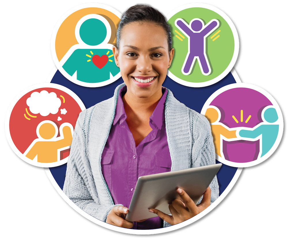 Todays Challenge – QuaverEd Teacher holding a tablet