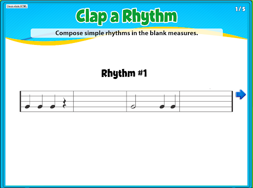 Clap a rhythm accessible screen