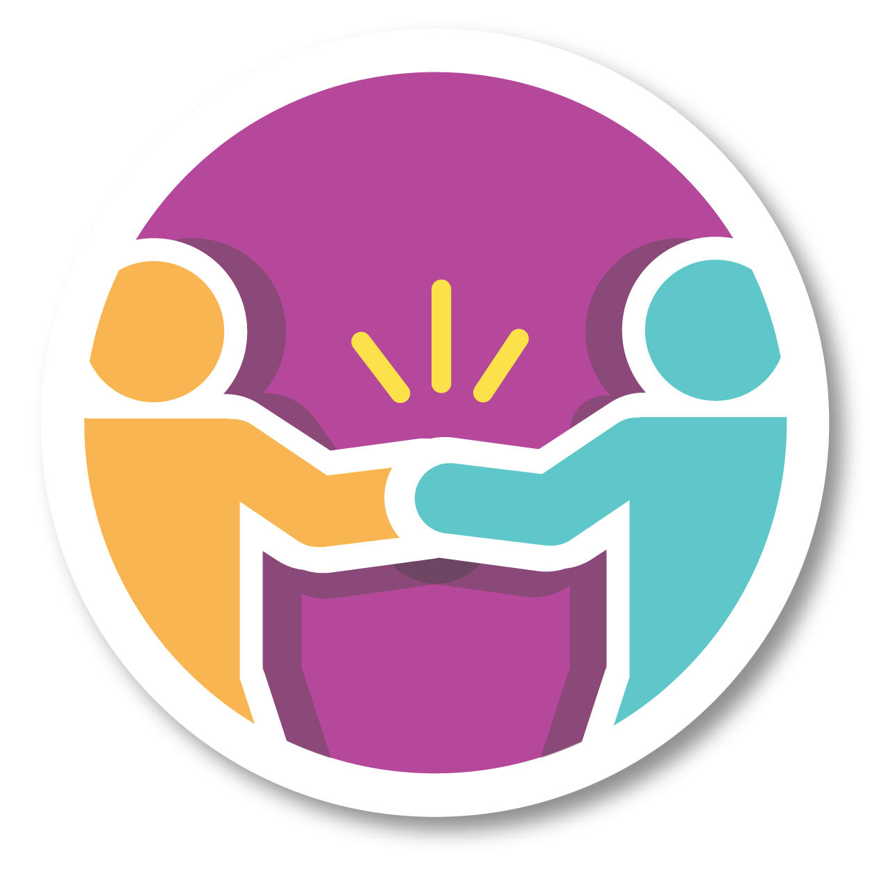 social – QuaverEd two stick figure joining hands