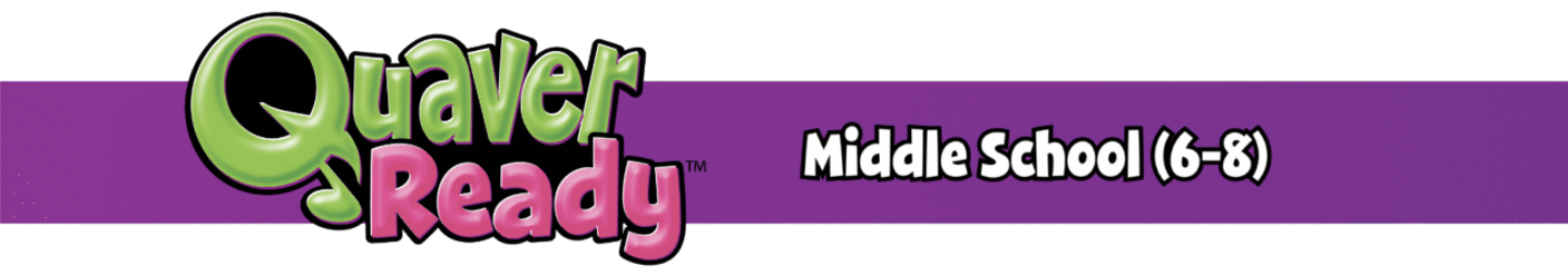 Quaver Ready Middle School (6-8) logo bar