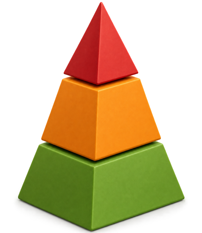 Three-tier MTSS intervention pyramid